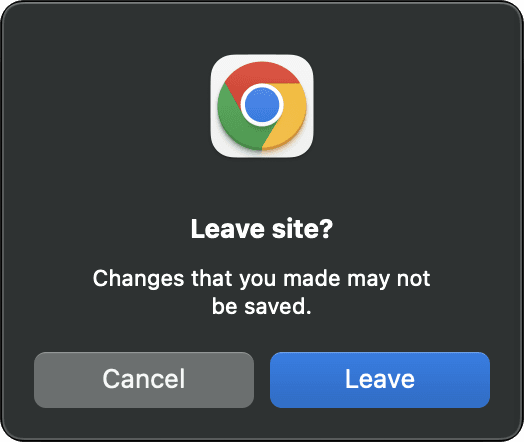 browser native dialog